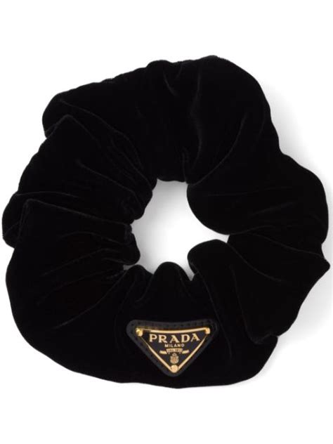 prada scrunchie|prada velvet hair clip.